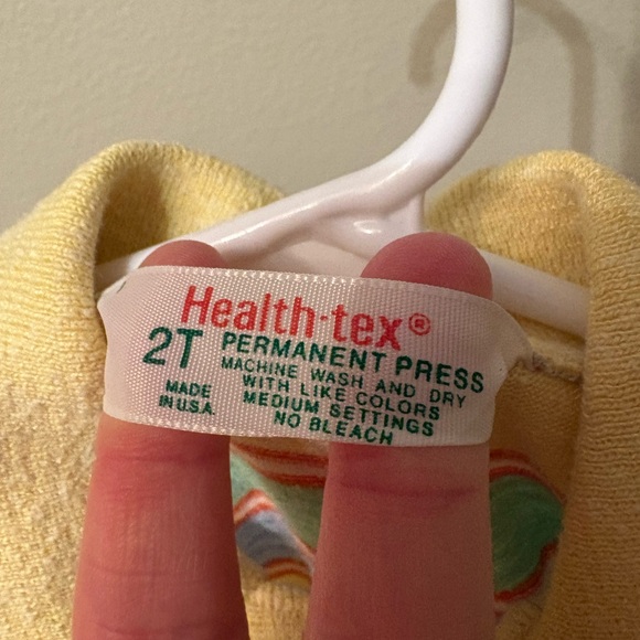 Vintage Healthtex 70s Striped Polo Shirt 2T USA Made Retro Kid Tee - Picture 3 of 6